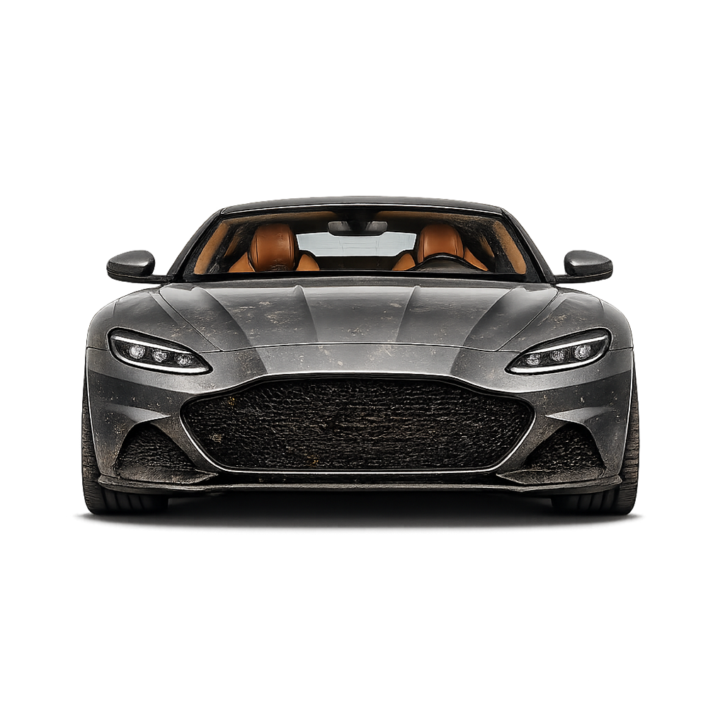 Front view of the car before detailing — dusty and dull